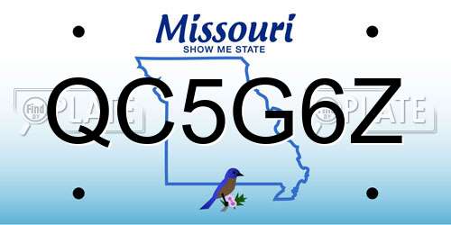 QC5G6Z Missouri License Plate