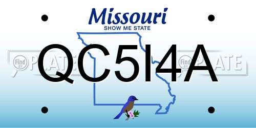 QC5I4A Missouri License Plate