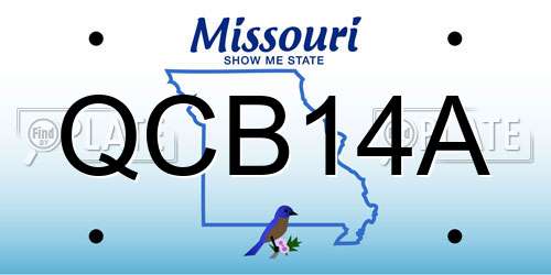 QCB14A Missouri License Plate