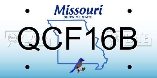 QCF16B Missouri License Plate