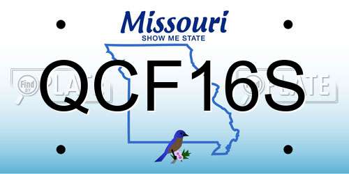 QCF16S Missouri License Plate