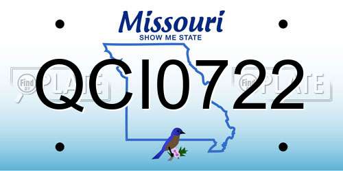 QCI0722 Missouri License Plate