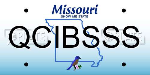 QCIBSSS Missouri License Plate