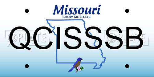 QCISSSB Missouri License Plate