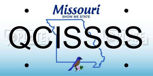 QCISSSS Missouri License Plate
