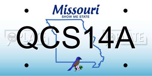 QCS14A Missouri License Plate