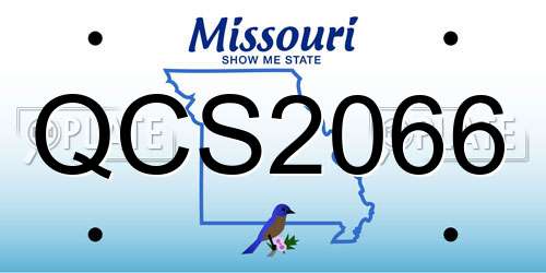 QCS2066 Missouri License Plate