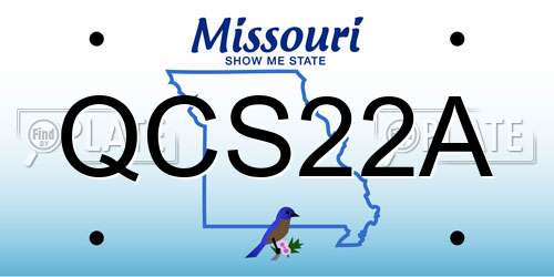 QCS22A Missouri License Plate
