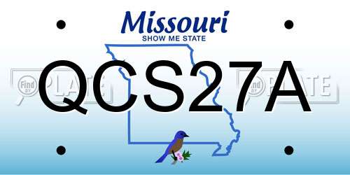 QCS27A Missouri License Plate