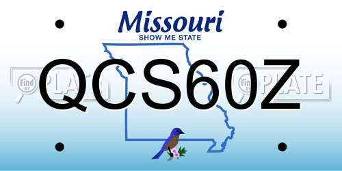QCS60Z Missouri License Plate