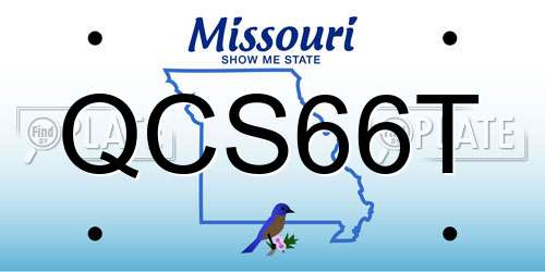 QCS66T Missouri License Plate