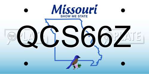 QCS66Z Missouri License Plate