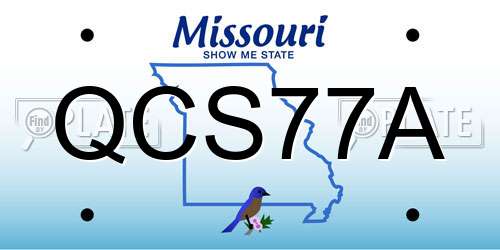 QCS77A Missouri License Plate