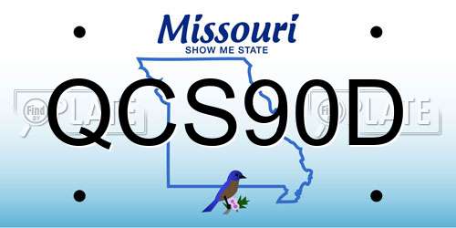QCS90D Missouri License Plate