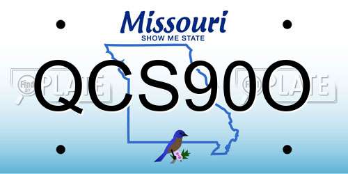QCS90O Missouri License Plate