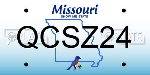 QCSZ24 Missouri License Plate