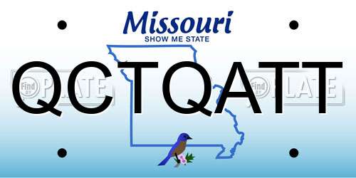 QCTQATT Missouri License Plate