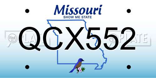 QCX552 Missouri License Plate