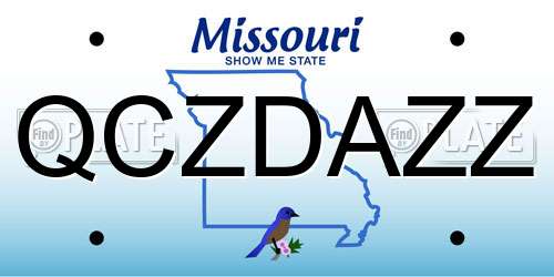 QCZDAZZ Missouri License Plate