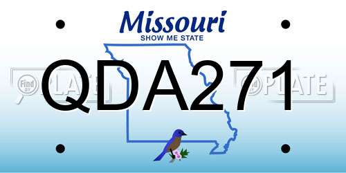 QDA271 Missouri License Plate