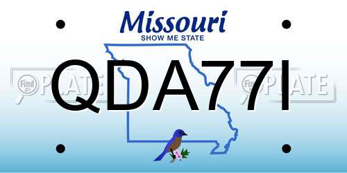 QDA77I Missouri License Plate