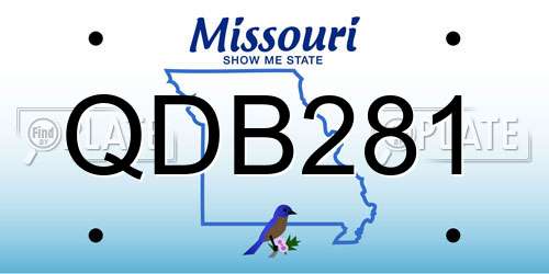 QDB281 Missouri License Plate