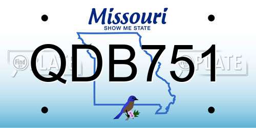QDB751 Missouri License Plate