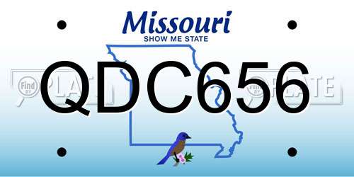 QDC656 Missouri License Plate