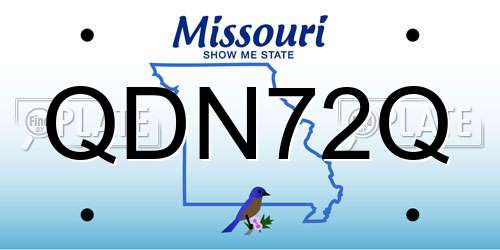 QDN72Q Missouri License Plate