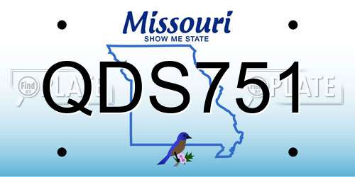 QDS751 Missouri License Plate
