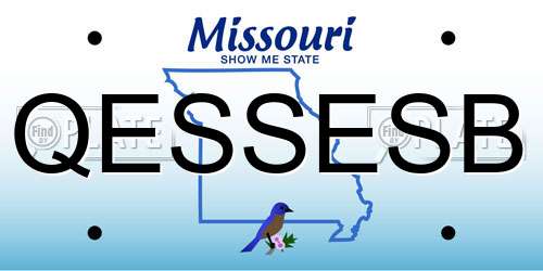 QESSESB Missouri License Plate
