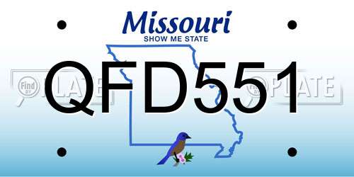 QFD551 Missouri License Plate