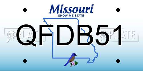 QFDB51 Missouri License Plate