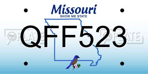 QFF523 Missouri License Plate