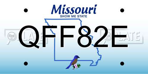 QFF82E Missouri License Plate
