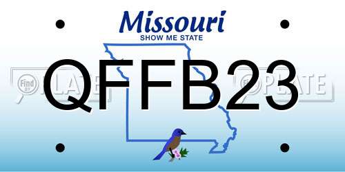 QFFB23 Missouri License Plate