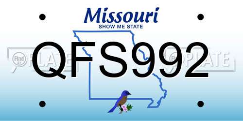 QFS992 Missouri License Plate