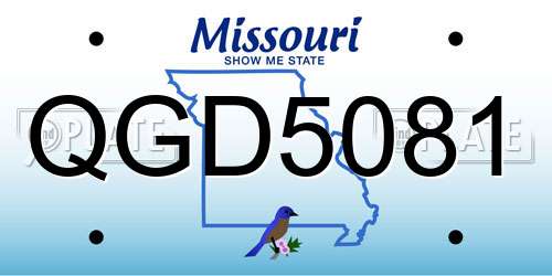QGD5081 Missouri License Plate