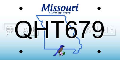 QHT679 Missouri License Plate