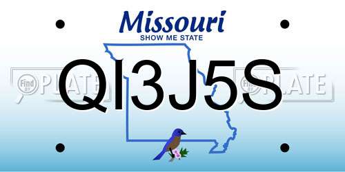 QI3J5S Missouri License Plate