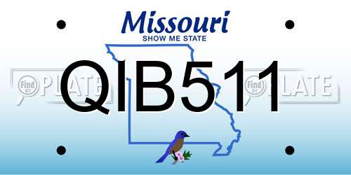 QIB511 Missouri License Plate