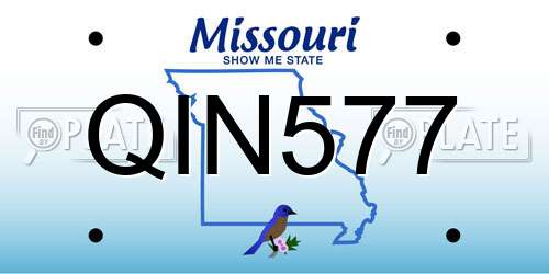 QIN577 Missouri License Plate