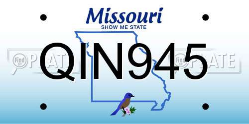 QIN945 Missouri License Plate