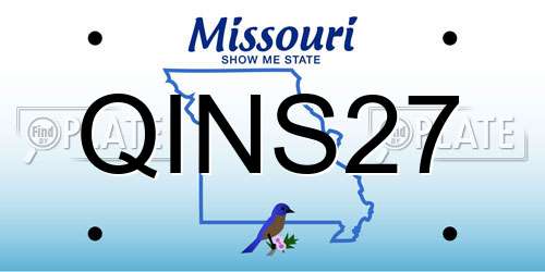 QINS27 Missouri License Plate