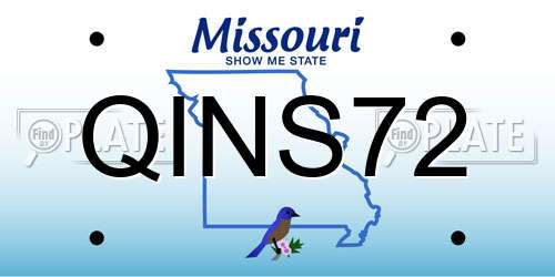 QINS72 Missouri License Plate