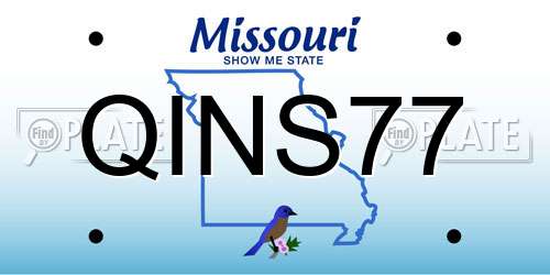 QINS77 Missouri License Plate