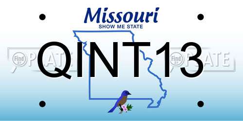 QINT13 Missouri License Plate