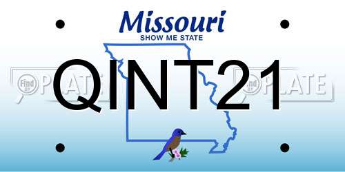 QINT21 Missouri License Plate