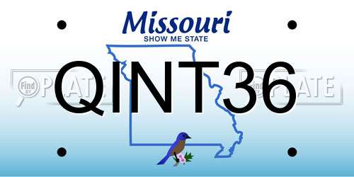 QINT36 Missouri License Plate