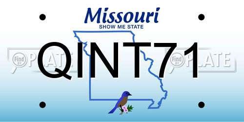 QINT71 Missouri License Plate